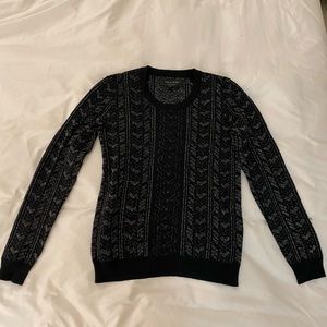 Rag and Bone black metallic long sleeve sweater